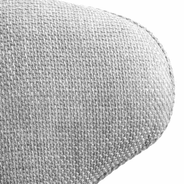 Langham Set of 2 Gray Woven Fabric Carver Dining Chairs with Fluted Back