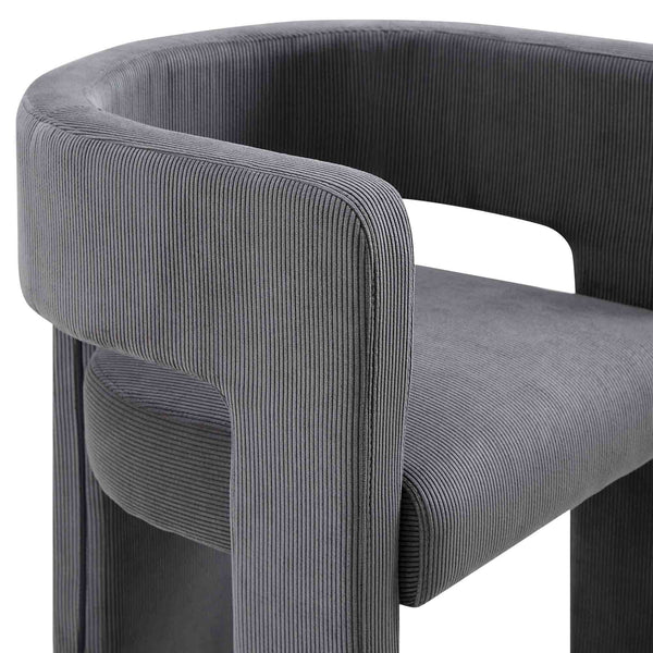 Greenwich Gray Corduroy Dining Chair