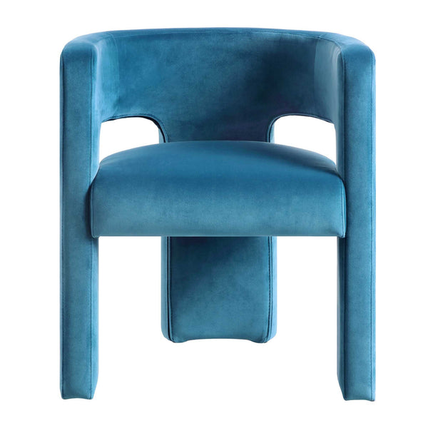 Greenwich Air Force Blue Velvet Dining Chair
