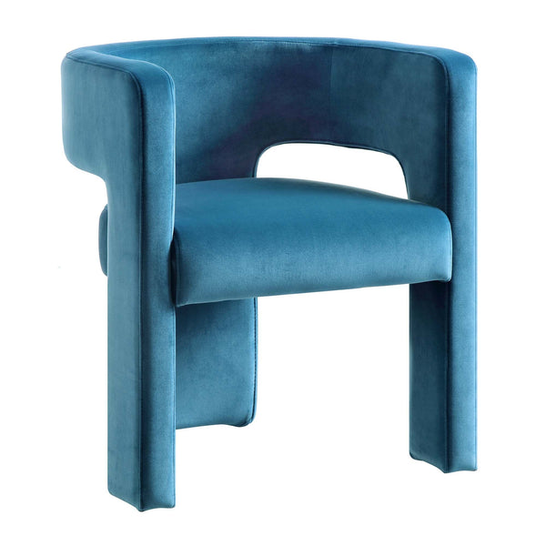 Greenwich Air Force Blue Velvet Dining Chair