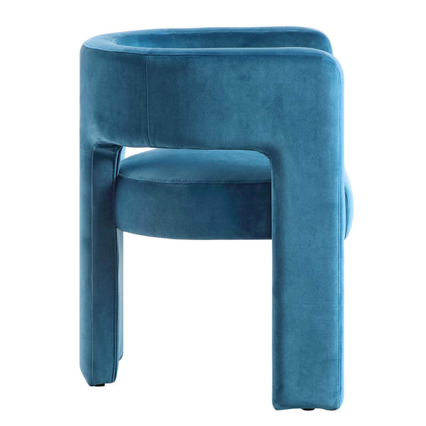 Greenwich Air Force Blue Velvet Dining Chair