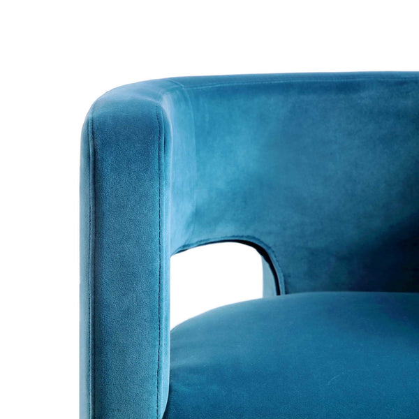 Greenwich Air Force Blue Velvet Dining Chair