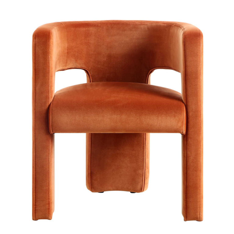 Greenwich Rust Velvet Dining Chair | daals.com