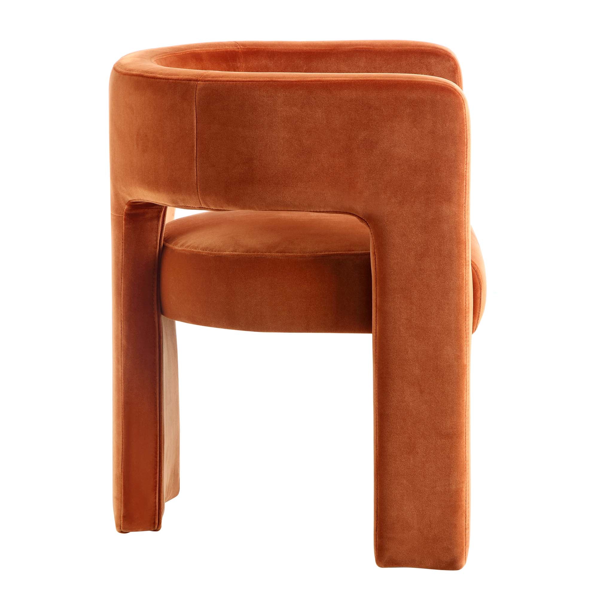 Greenwich Rust Velvet Dining Chair | daals.com