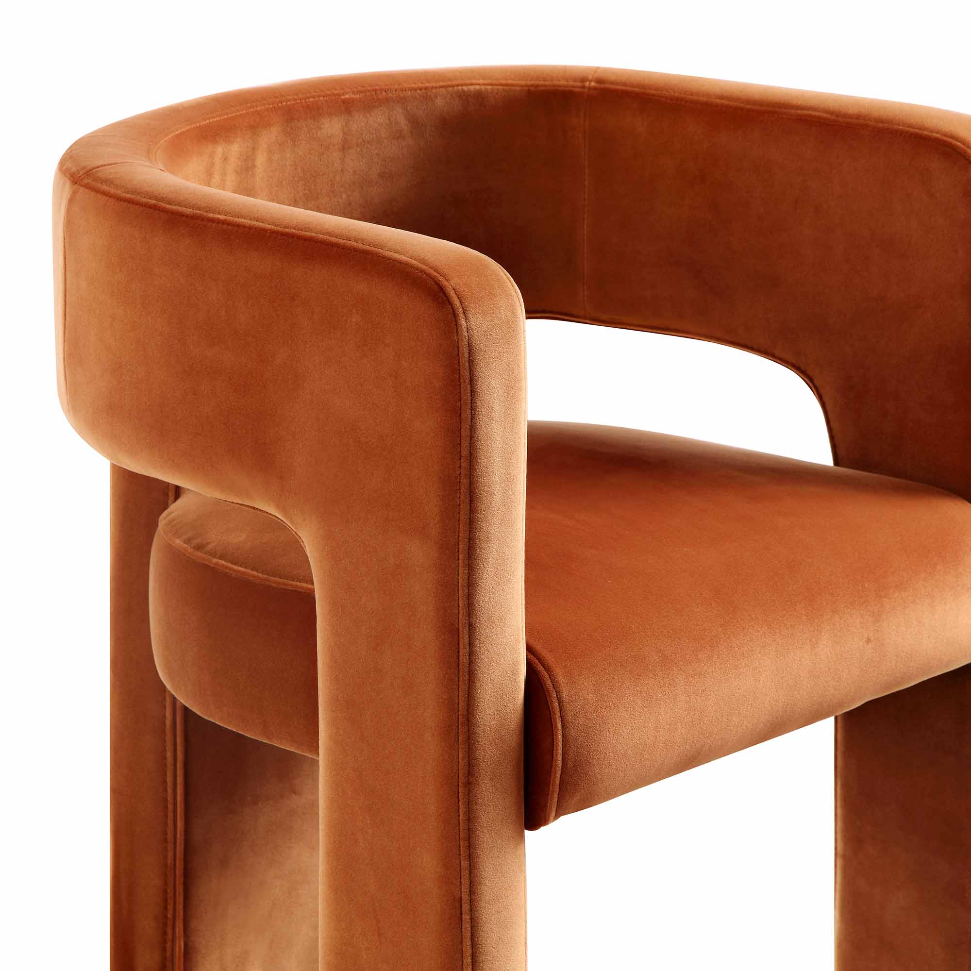 Greenwich Rust Velvet Dining Chair | daals.com