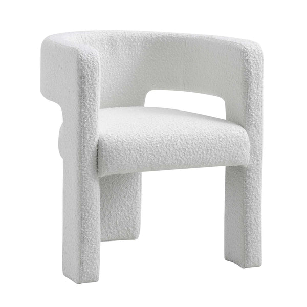 Greenwich White Boucle Dining Chair