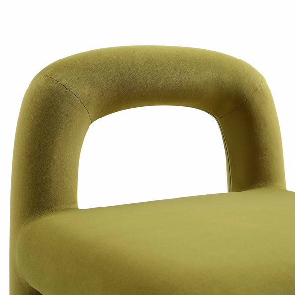 Libby Olive Green Velvet Dining Chair