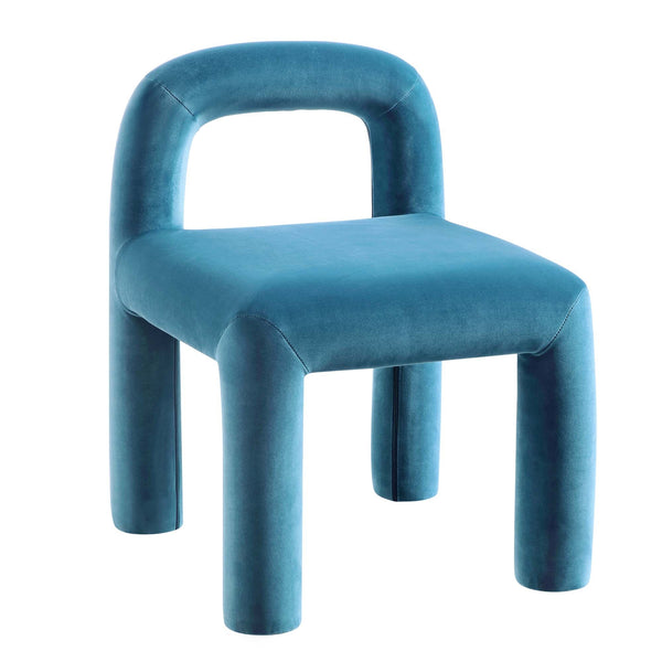 Libby Air Force Blue Velvet Dining Chair