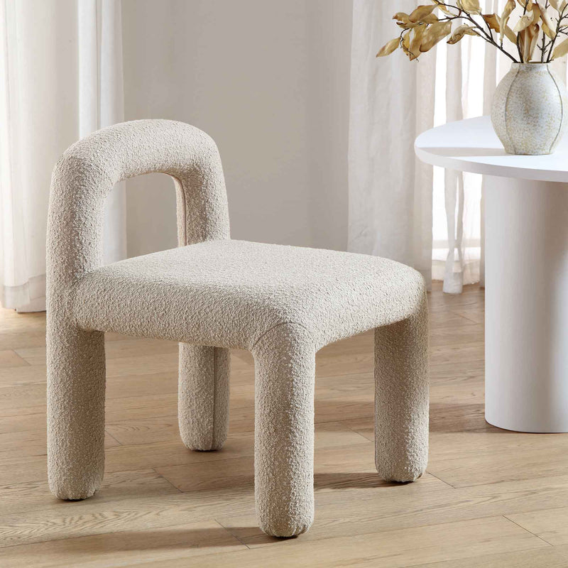 Libby Light Taupe Boucle Dining Chair