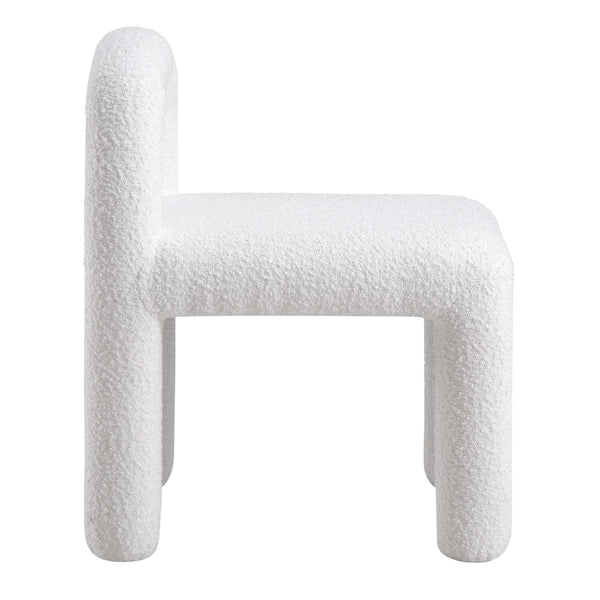 Libby White Boucle Dining Chair