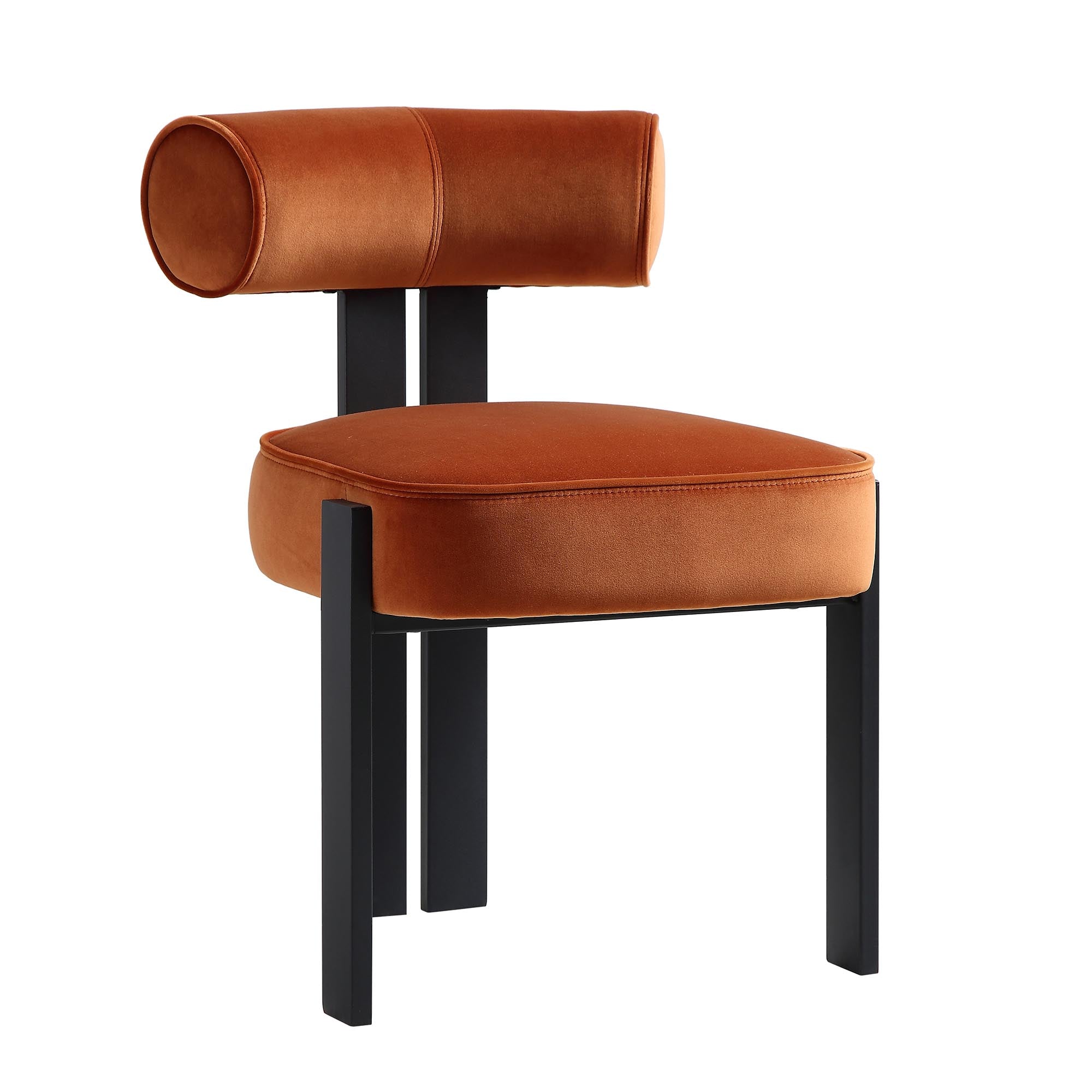 Rest Color Chair Ophelia Rust Velvet Dining Chair | daals.com