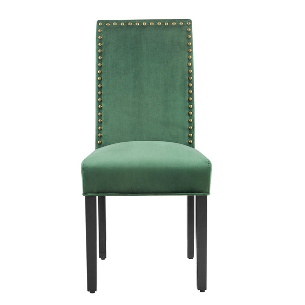 Maidwell Set of 2 Green Velvet Dining Chairs
