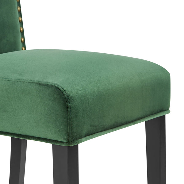 Maidwell Set of 2 Green Velvet Dining Chairs