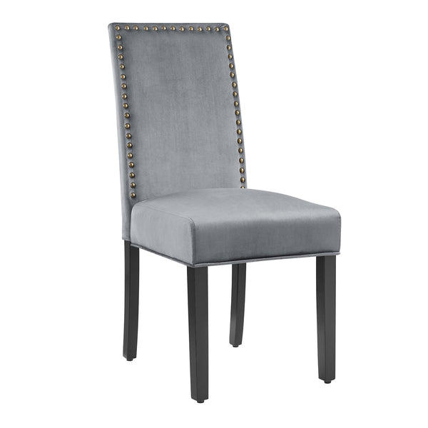 Maidwell Set of 2 Gray Velvet Dining Chairs