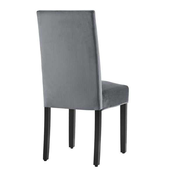Maidwell Set of 2 Gray Velvet Dining Chairs