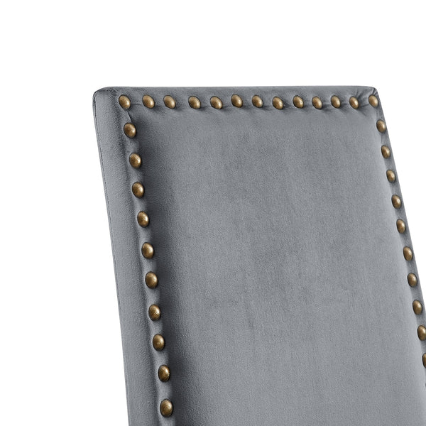 Maidwell Set of 2 Gray Velvet Dining Chairs