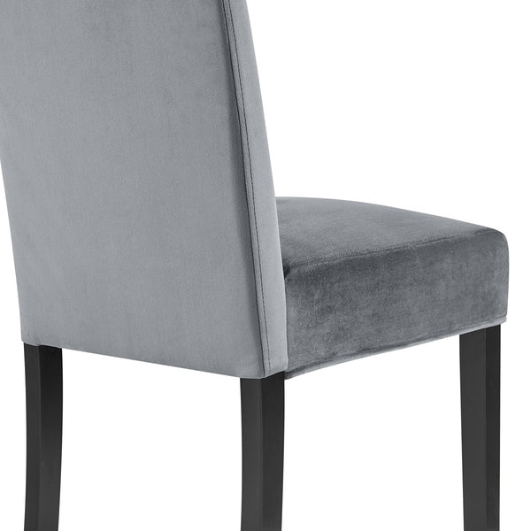 Maidwell Set of 2 Gray Velvet Dining Chairs