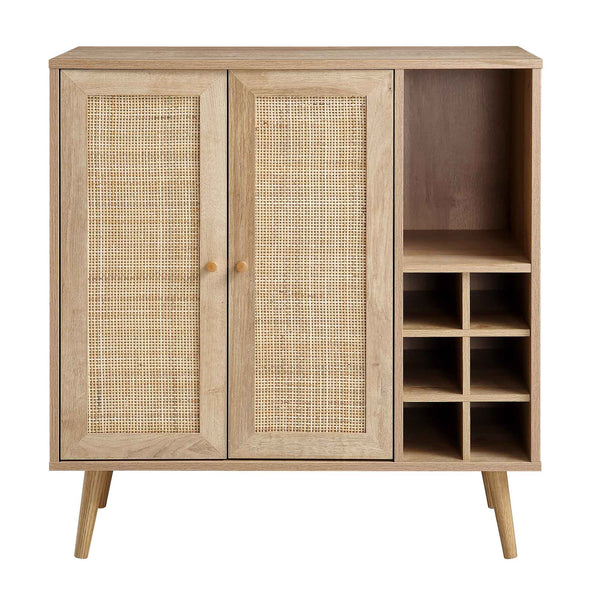 Frances Woven Rattan Drinks Cabinet, Natural