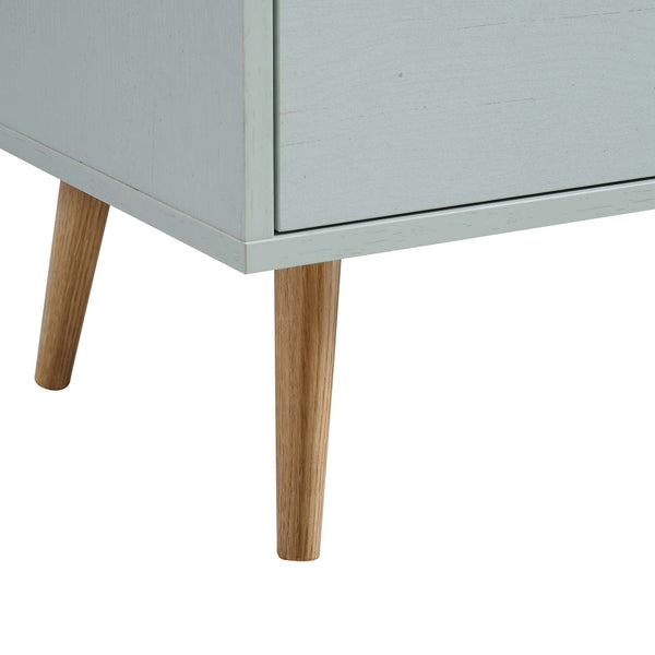 Anya Woven Rattan 3 Drawer Dresser in Mint