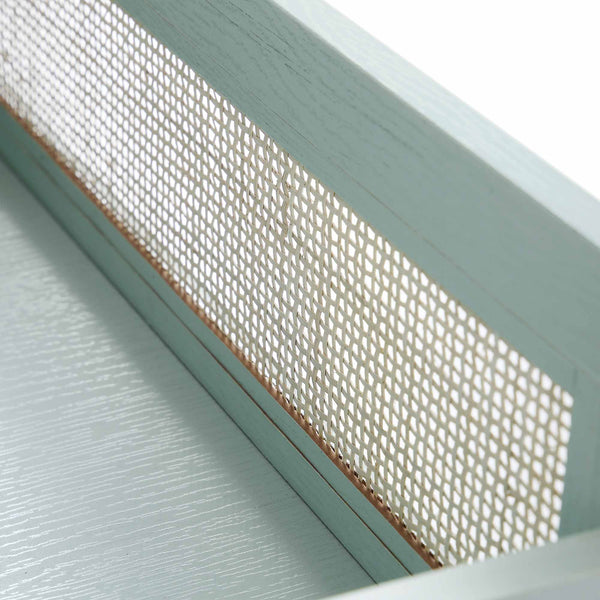 Frances Woven Rattan 6 Drawer Dresser, Mint