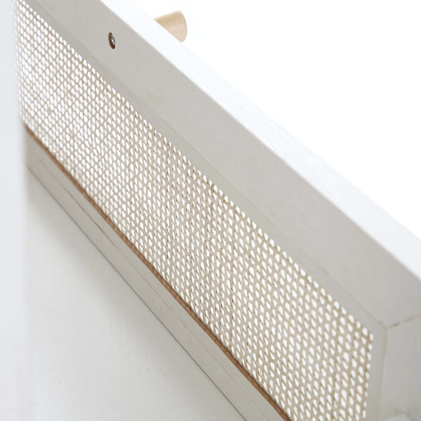 Frances Woven Rattan 6 Drawer Dresser, White