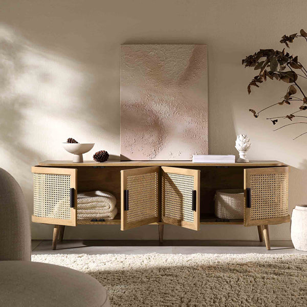 Izzy Curved Rattan 63