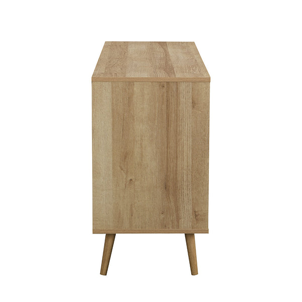 Frances Woven Rattan 3-Door Sideboard, Natural