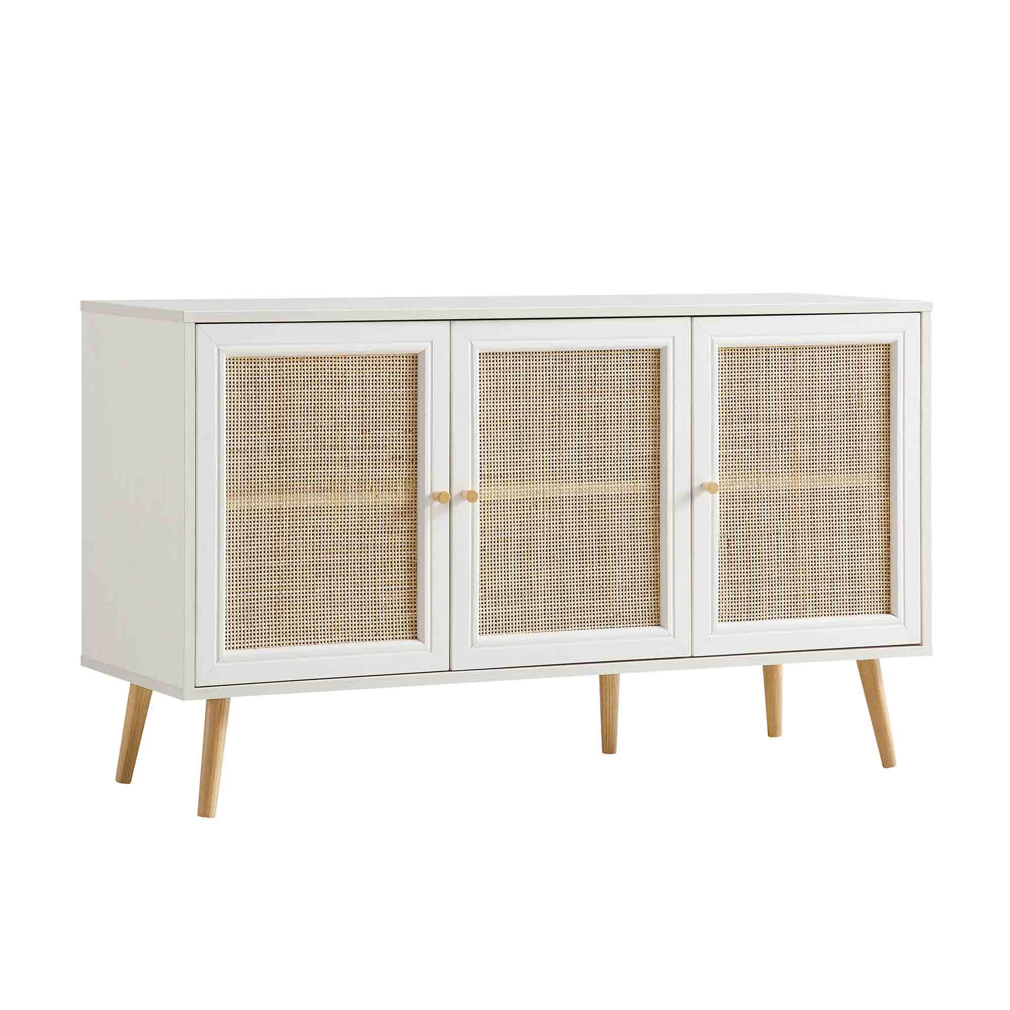 5five Naturéo 3 Tier White Bamboo Sideboard 5five Naturéo 3 Tier White Bamboo Sideboard