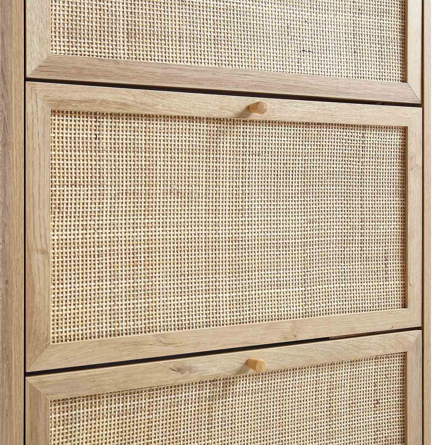 Home Basics SS34063 Shoe Cabinet, 6 Tier, Natural