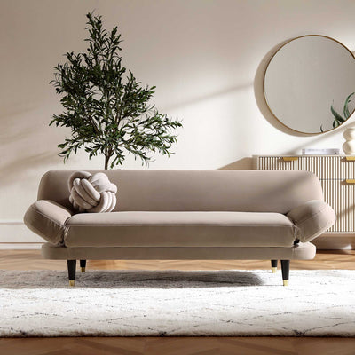 Solna 2-Seater Sofa Bed, Mink Velvet