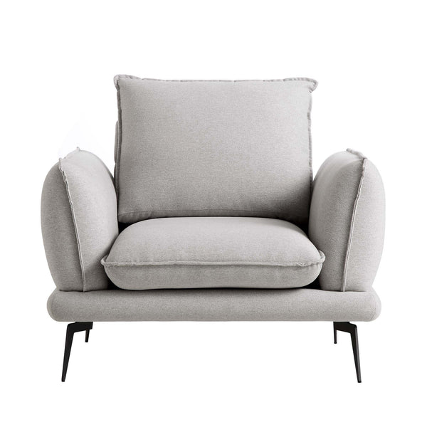 Obriel Gray Marl Fabric Armchair