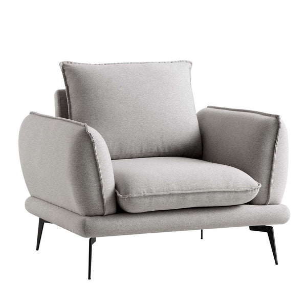 Obriel Gray Marl Fabric Armchair