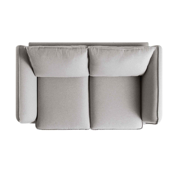 Obriel Gray Marl Fabric Sofa, 2-Seater