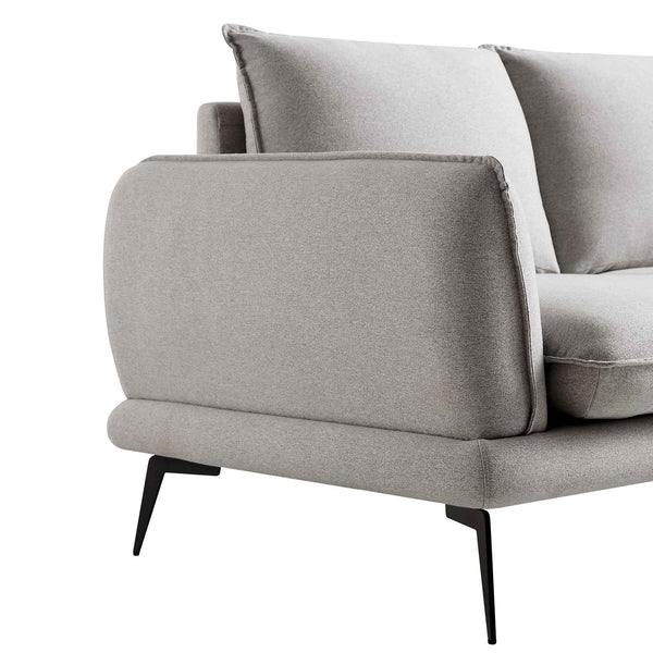 Obriel Gray Marl Fabric Sofa, 2-Seater
