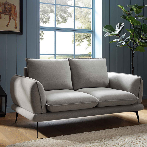 Obriel Gray Marl Fabric Sofa, 2-Seater