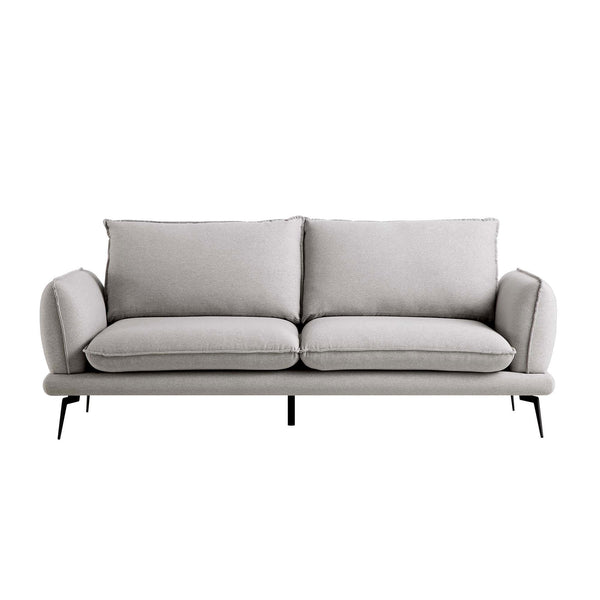 Obriel Gray Marl Fabric Sofa, 3-Seater