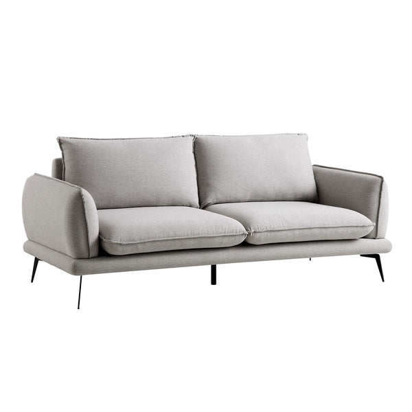 Obriel Gray Marl Fabric Sofa, 3-Seater