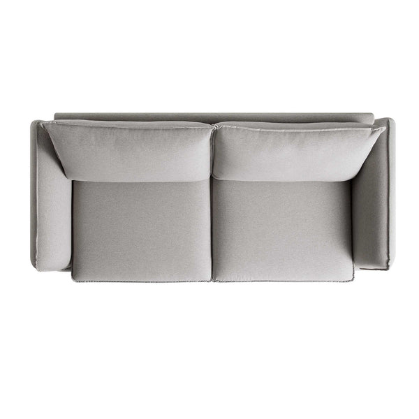 Obriel Gray Marl Fabric Sofa, 3-Seater