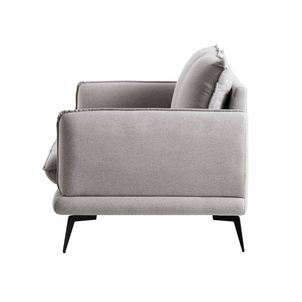Obriel Gray Marl Fabric Sofa, 3-Seater