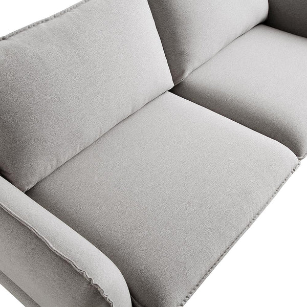 Obriel Gray Marl Fabric Sofa, 3-Seater