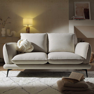Obriel Oatmeal Fabric Sofa, 2-Seater