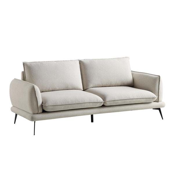 Obriel Oatmeal Fabric Sofa, 3-Seater
