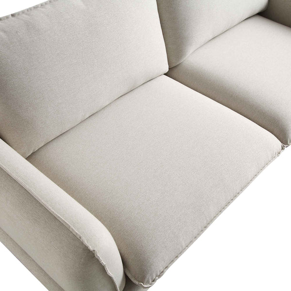 Obriel Oatmeal Fabric Sofa, 3-Seater