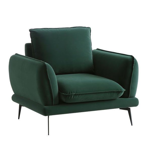 Obriel Forest Green Velvet Armchair