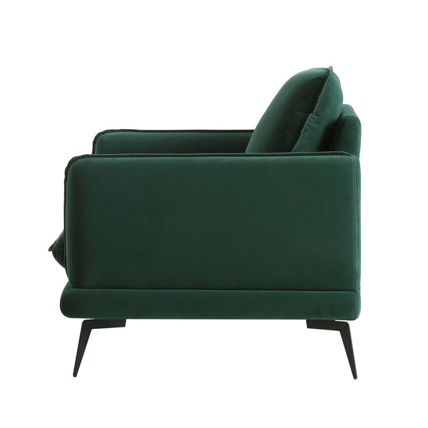 Obriel Forest Green Velvet Armchair