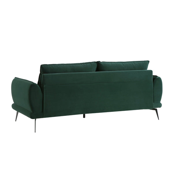 Obriel Forest Green Velvet Sofa, 3-Seater