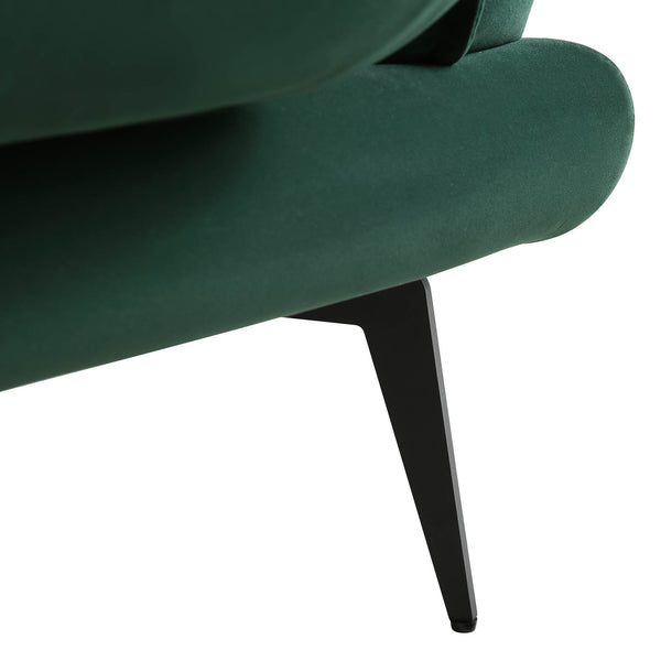 Obriel Forest Green Velvet Sofa, 3-Seater