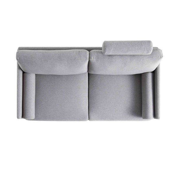 Timber Gray Marl Fabric Sofa, 2-Seater
