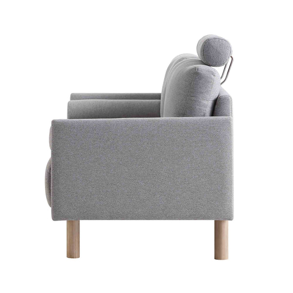 Timber Gray Marl Fabric Sofa, 2-Seater