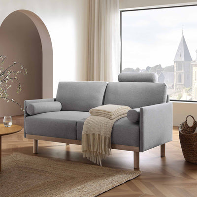 Timber Gray Marl Fabric Sofa, 2-Seater